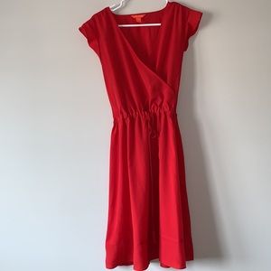 Coral wrap dress size large